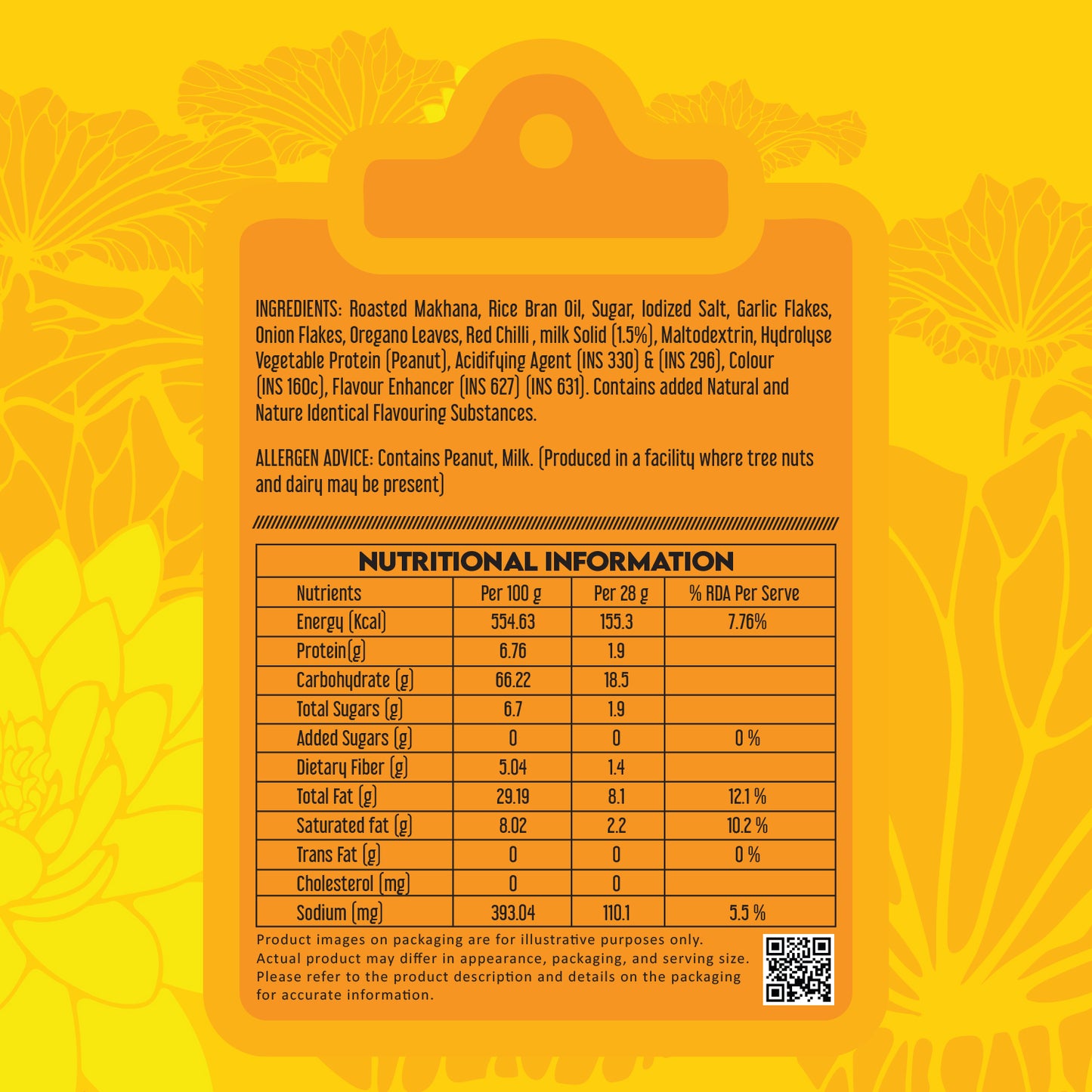 HundredYears High-Protein Makhana (Fox Nuts) 70g | Cheese & Herbs Flavored